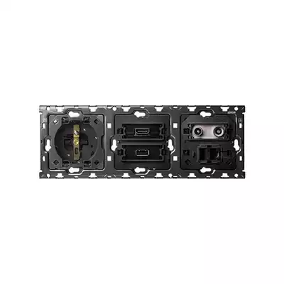 Zestaw potrójny gniazdo + HDMI + USB + TV + RJ45 (mechanizm) Simon 100 - 10010317-039