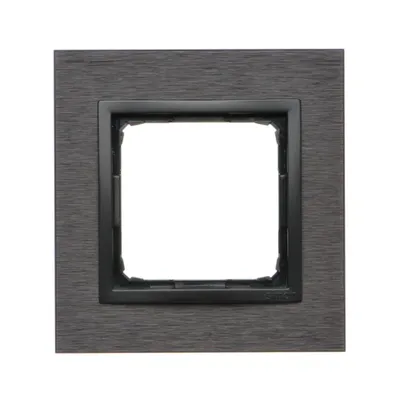 Ramka pojedyncza Inox Dark Simon 54 Nature - DRN1/83, producent Kontakt-Simon, w kolorze ciemnoszarym z efektem szczotkowanego metalu.