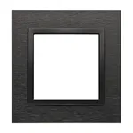 Ramka pojedyncza Inox Dark Simon 54 Nature - DRN1/83, producenta Kontakt-Simon, w kolorze ciemnego grafitu z efektem szczotkowanego metalu.