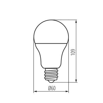 Żarówka LED A60 N 9,5W E27-WW 1050lm 3000K b.ciepła Kanlux - 31204