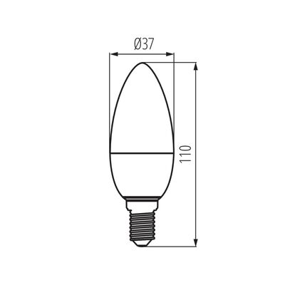 Żarówka LED IQ-LED C37 E14 7,2W-CW 840lm 6500K b.zimna Kanlux - 33733