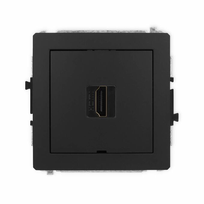 Gniazdo HDMI 2.0 pojedyncze Czarny mat Karlik Deco - 12DHDMIBO-3