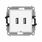 Gniazdo USB-A A 2.0 podwójne Biały połysk Karlik Mini - MGUSBBO-2