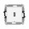 Gniazdo USB-A A 2.0 pojedyncze Biały połysk Karlik Mini - MGUSBBO-1