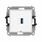 Gniazdo USB-A A 3.0 pojedyncze Biały połysk Karlik Mini - MGUSBBO-5