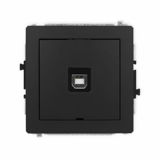 Gniazdo USB-A B 2.0 pojedyncze Czarny mat Karlik Deco - 12DGUSBBO-3