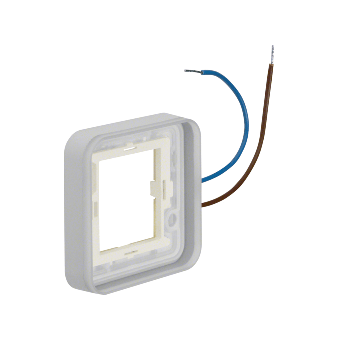Łącznik podwójny, świecznikowy natynkowy z podświetlaną ramką IP55 Biały Berker W.1
