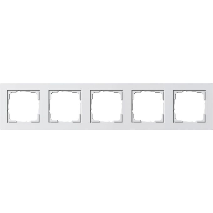 Ramka pięciokrotna Biały mat Gira E2 - 021522