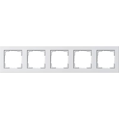 Ramka pięciokrotna Biały połysk Gira E2 - 021529