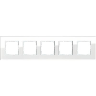 Ramka pięciokrotna Szkło białe Gira Esprit - 021512