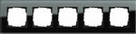Ramka pięciokrotna Szkło czarne Gira Esprit - 021505