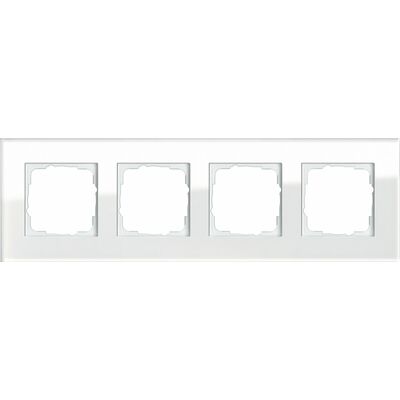 Ramka poczwórna Szkło białe Gira Esprit - 021412