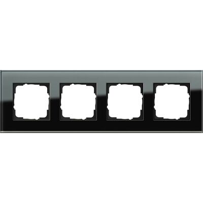 Ramka poczwórna Szkło czarne Gira Esprit - 021405