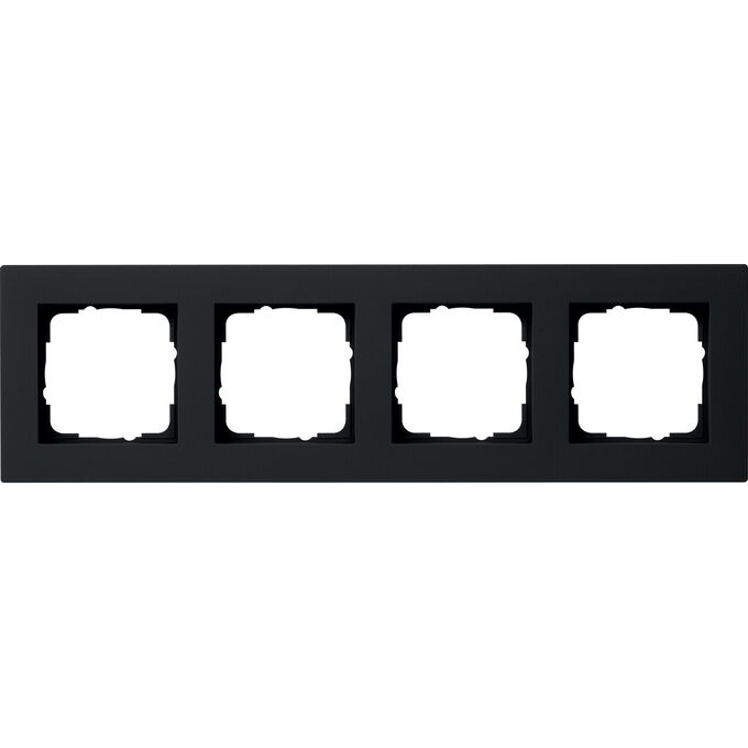 Ramka poczwórna (montaż płaski) Czarny mat Gira E2 - 0214095