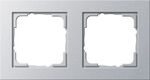 Ramka podwójna Aluminiowy Gira E2 - 021225
