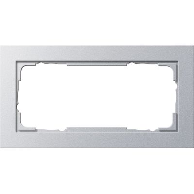 Ramka podwójna bez przegród Aluminiowy Gira E2 - 100225