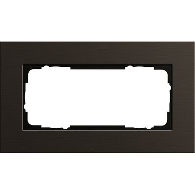 Ramka podwójna bez przegród Aluminium brązowe Gira Esprit - 1002127