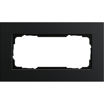 Ramka podwójna bez przegród Aluminium czarne Gira Esprit - 1002126