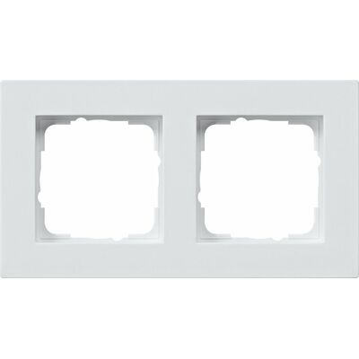 Ramka podwójna (montaż płaski) Biały połysk Gira E2 - 0212295