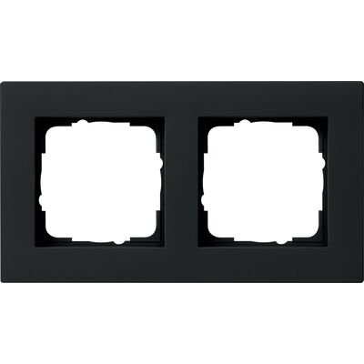 Ramka podwójna (montaż płaski) Czarny mat Gira E2 - 0212095