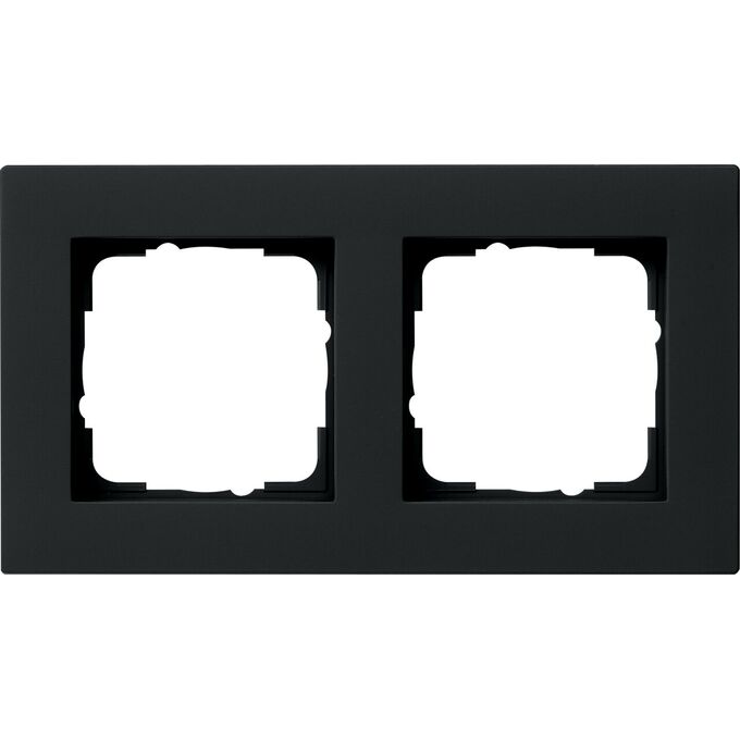 Ramka podwójna (montaż płaski) Czarny mat Gira E2 - 0212095