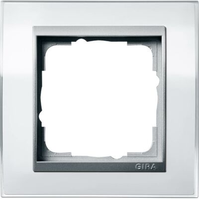 Ramka pojedyncza Biały połysk/Aluminiowy Gira Event Clear - 0211726