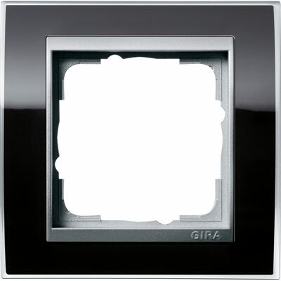 Ramka pojedyncza Czarny/Aluminiowy Gira Event Clear - 0211736