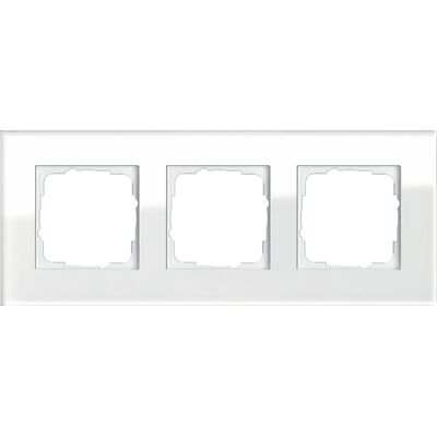 Ramka potrójna Szkło białe Gira Esprit - 021312