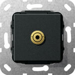 Gniazdo głośnikowe mini-jack 3,5mm (rozgałęźnik) Czarny mat Gira System 55 - 564910