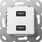 Gniazdo podwójne USB A 3.0 (przejściówka) Biały połysk Gira System 55 - 568403