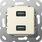 Gniazdo podwójne USB A 3.0 (przejściówka) Kremowy Gira System 55 - 568401