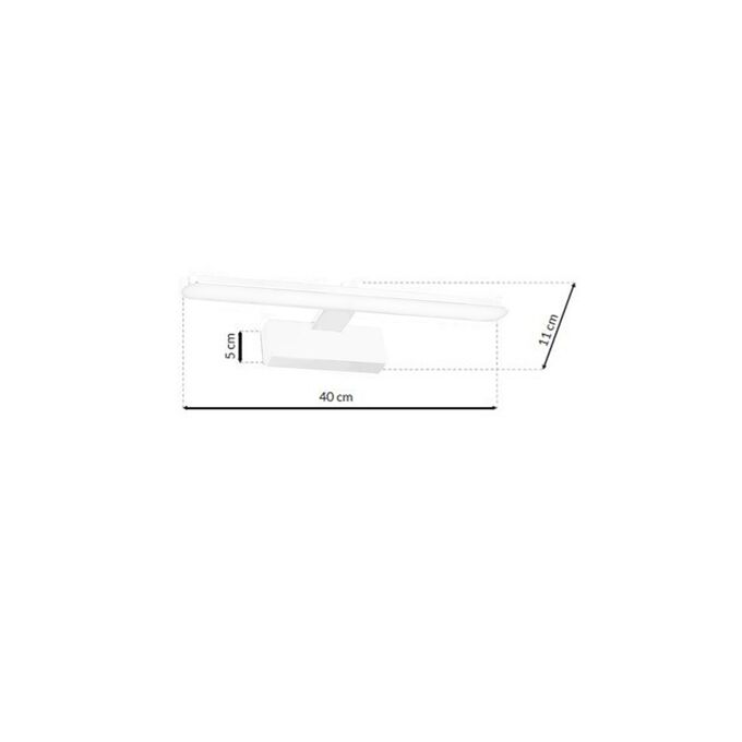 Kinkiet SPLASH WHITE 40cm 8W LED 560lm 4000K b.neutralna IP44 Milagro - ML5617