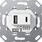 Ładowarka podwójna USB typu A+C 2.1A Biały (mechanizm) Gira System 55 - 234900