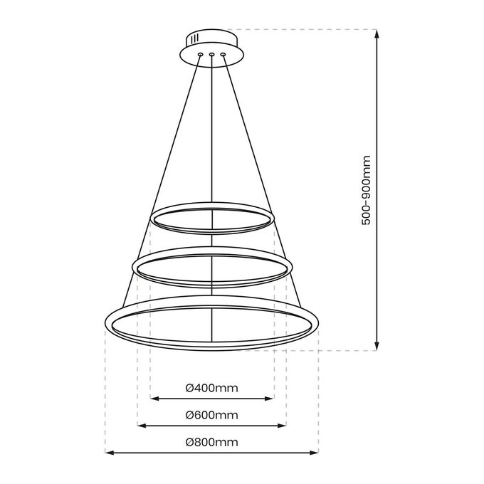 Lampa wisząca ROTONDA CHROME 93W LED 4000K Milagro - ML7946