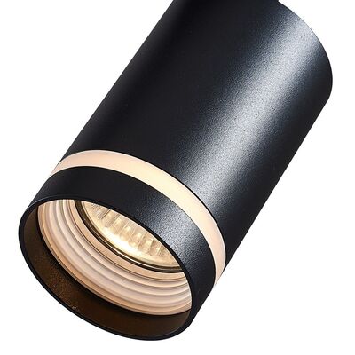 Pipe Ring Track Spot Light Black 1xGU10 - 3 Circuit Milagro - ML7671