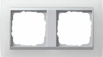 Ramka podwójna Biały/Aluminiowy Gira Event Opaque - 021250