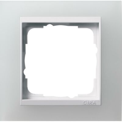 Ramka pojedyncza Biały połysk/Biały połysk Gira Event Opaque - 0211334