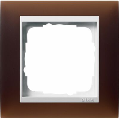 Ramka pojedyncza Ciemnobrązowy/Biały połysk Gira Event Opaque - 0211331
