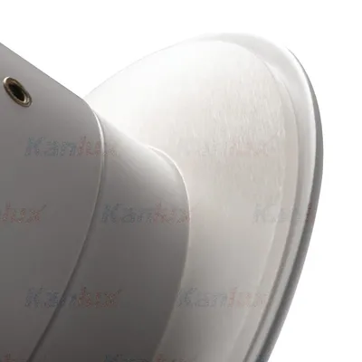 Biały pierścień oprawy punktowej Kanlux DROXY IP65 DSO-W, widok z boku na detale produktu.