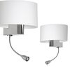 Kinkiet CASINO WHITE/CHROME 1xE27 + 1W LED 90lm 4000K b.neutralna Milagro - ML6372