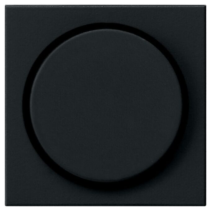Pokrywa ściemniacza obrotowego Czarny mat Gira Standard 55 - 0650005