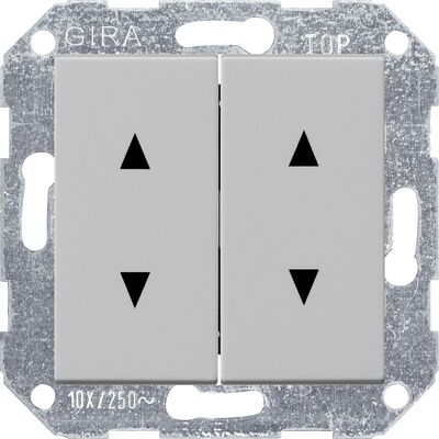 Przycisk żaluzjowy podwójny Szary mat Gira System 55