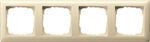 Ramka poczwórna Kremowy Gira Standard 55 - 021401