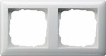 Ramka podwójna Biały połysk Gira Standard 55 - 021203