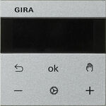 Regulator temperatury z wyświetlaczem Aluminiowy Gira System 3000 - 539326