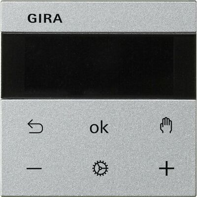 Regulator temperatury z wyświetlaczem Aluminiowy Gira System 3000 - 539326