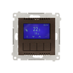 Regulator temperatury z wyświetlaczem Brąz mat - DETD1A.01/46 Simon 54