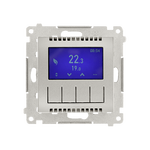 Regulator temperatury z wyświetlaczem Srebrny mat - DETD1A.01/43 Simon 54