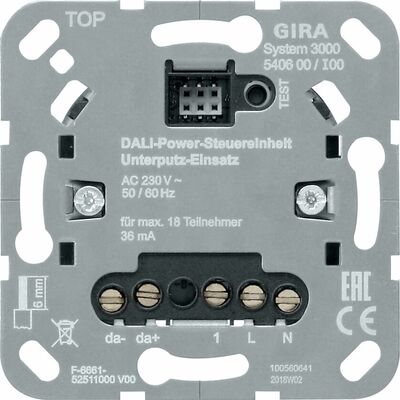 Urządzenie do modułu sterującego DALI Power (mechanizm) Gira System 3000 - 540600