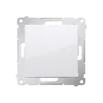 Biały przycisk zwierny Simon 54 bez piktogramu, 16AX, model DP1A.01/11, od producenta Kontakt-Simon.